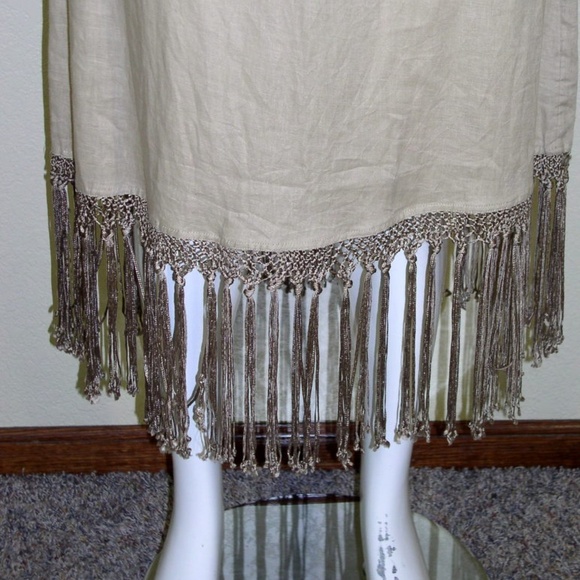 Chico's NWT Sz 3 (16-18) Fringed Francesca Skirt - Picture 1 of 6